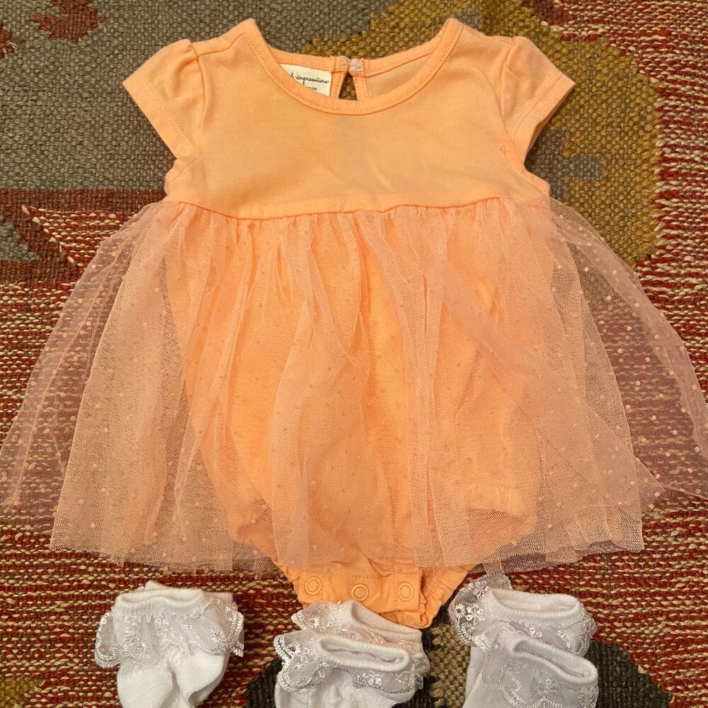 Baby Girl Tutu Dress w/ Ruffle socks